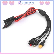 LEMONTRE  Panel Extension Cable, MC4 to DC5521 7909 XT60 Female Connector 4 in 1  Wire, Connector 1m