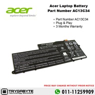 Laptop Acer Aspire Chromebook Travelmate Gateway Battery Part Number AC13C34
