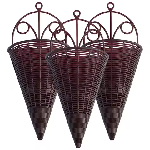 3Pcs Orchid Basket Orchid Hanging Flower Basket Orchid Wall Planter Orchid Hanging Planter Woven Pot