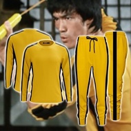 ZST Halloween Cosplay Costume Bruce 1 Lee Role Play Yellow Kung Fu Suit Stage Performance Outfit