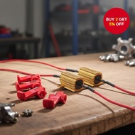 2x 25W 50W Aluminum Case Power Resistors 5ohm to 100ohm for Vehicle Turn Signal Bulbs