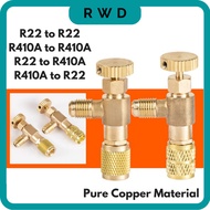 R410A R32 R22 Refrigeration Charging Valve Adapter Air Conditioning Safety Gas Valve Kit R410A R32 R22