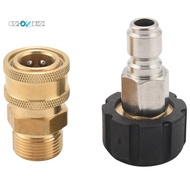 Pressure Washer Adapter Set, Quick Connect Kit, Metric M22 15Mm Female Swivel To M22 Male Fitting, 5
