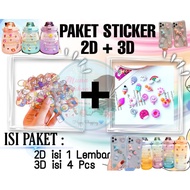 2D + 3D Sticker Package