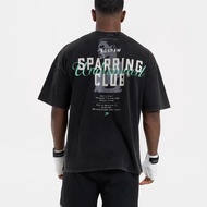 BOXRAW best seller  Bivol x Sparring Club Washed T-Shirt Men's Street Heavy High Quality Short Sleev