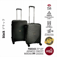 SAMEL 2 IN 1 SET FGD 343 JAPANESE CONCEPT WARENAI PP LUGGAGE 20'' + 24''