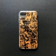 Acrylic 手繪抽象藝術手機殼 | iPhone 7/8 | Black & Gold