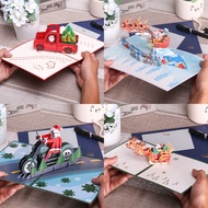 Merry Christmas Card 3D Xmas Pop Up Greeting Cards Gift for Winter Holiday New Year
