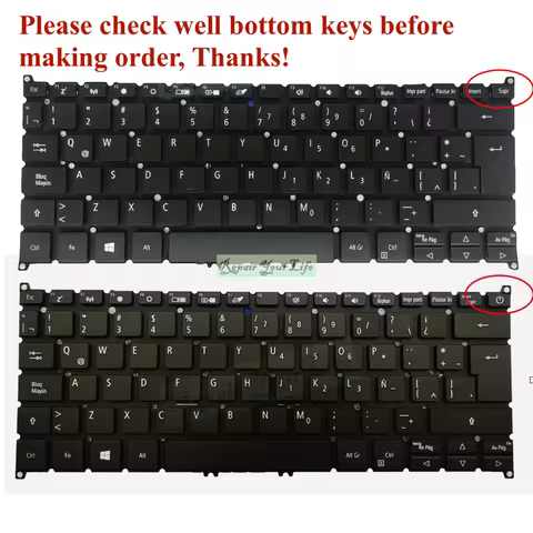 PT-BR UK French Latin Spanish Keyboards For Acer Swift 3 SF314-56 54 54G SF314-41 N17W2 Aspire 5 A51