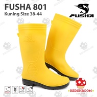 LOKAL FUSHA 801 YELLOW High Boots Anti-Slip Water Flexible Comfortable Light Local Rubber Plantation