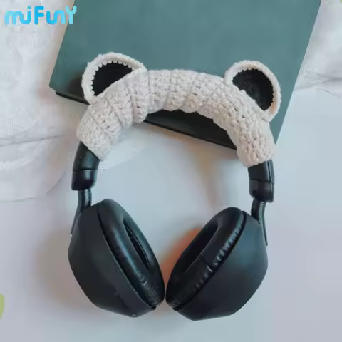 MiFuny Sony XM3/XM4/XM5 Earphone Protector Case Handmade Hooked Wool Headphone Protector Cases Bear 