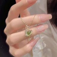 rantai leher rantai leher perempuan Xingyue Hetian Jade Necklace Wanita 2023 Niche Letupan Baharu Re