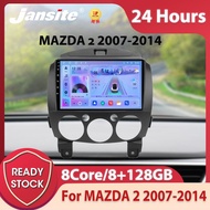 Jansite 2Din Android Car Stereo Radio Multimedia Video Player GPS Navigation DVD Bluetooth FM Transmitter Suitable For MAZDA 2 Mazda2 2007-2014