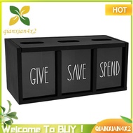 Give Save Spend Money Box Visualized Money Saving Box Wooden Piggy Bank