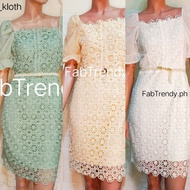 Factory direct sale Women's Modern Filipiniana Embroidered Dress 2ways to wear(On-hand item)