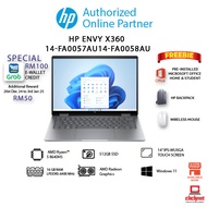 HP ENVY X360 14-FA0128AU/FA0129AU (R5-8640HS,16GB, 512GB, ATI,14'',WUXGA,TOUCH,SILVER-W11,HS)