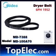MIDEA DRYER BELT (7KG) Tumble Dryer MD-6288 MD-7388 MD-100A70 BELT 6PH 1952 TOPELEC