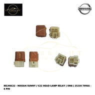 NISSAN SUNNY / C22 HEAD LAMP RELAY ( ORG ) 25230 7996A - 6 PIN