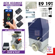 WIFI R3000 4CH 433MHZ E9 19T L200 AC MOTOR SLIDING AUTOGATE FULL SET (1500KG) FULL SET WITHOUT GEAR 