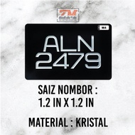 COD M4 Ready Stock In My🔥Nombor Plate Motocycles 3D Crystal /Motorcycles Number plate 3D Crystal
