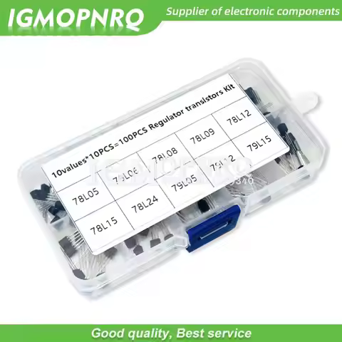 100pcs/box TO-92 Voltage regulator transistors assortment Kit 78L05 78L06 78L08 78L09 78L12 78L15 79