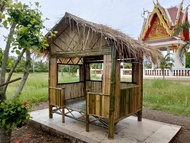 บ้านไม้ไผ่ ซุ้มไม้ไผ่ ขนาด 2.10*1.50 มีฝา ทรงกล่อง