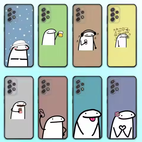 C-Celular Flork Phone Case For Samsung S 25,24,23,22,30,21,10,9,Ultra,Plus,Lite,FE,4,5 G Soft Black 