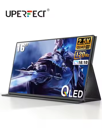 UPERFECT 2K 16" 120hz Portable Gaming Monitor Display Mobile Screen with 2560x1600 IPS Speakers HDMI