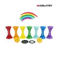 【 In Stock 】 NIKOLATOY 2025 Explosive 3D Printing Toys 3D Printing Seven Rainbow Spiral Toys Seven R