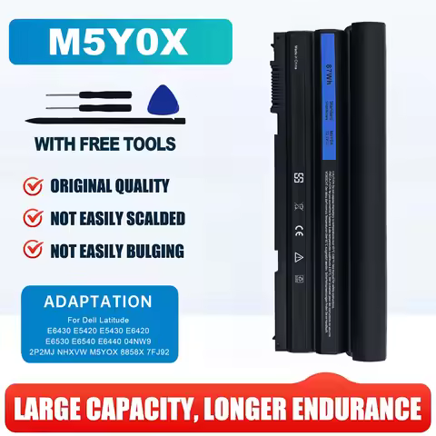 11.1V 9000mAh M5Y0X Laptop Battery For DELL Latitude E6420 E6520 E5420 E5520 E6430 E5530 E5430 71R31