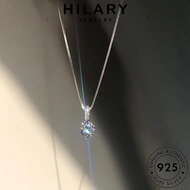 HILARY JEWELRY Simple Women 925 Perempuan Moissanite Necklace Accessories Perak Diamond Silver Sterling For Leher Chain Original Pendant Rantai Korean 純銀項鏈 N1355