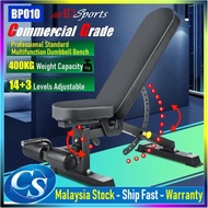 Commercial Grade Bench Press Adjustable Dumbbell Gym Bench Weight Lifting Flat, Incline & Decline Bu
