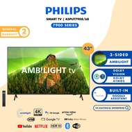 Philips 43" 7900 Series Smart TV 4K Ambilight Ultra HD LED TV 43PUT7908 43PUT7908/68