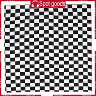 WIN 55x55cm Checkered Flag Racing Bandana Square Headband Motorcycle Hair Wrist Wrap