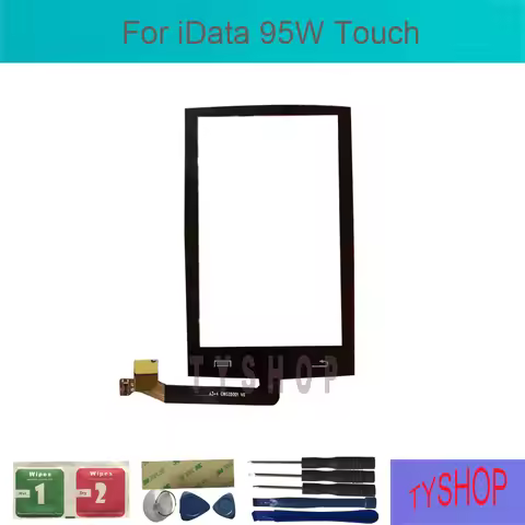 Original For iData 95W Touch Screen No LCD Display Digitizer Sensor Replacement With Tools