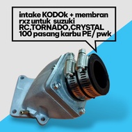 SUZUKI Frog Intake manifold + rxz membrane for RC, TORNADO, CRYSTAL 100 pairs of PE carburetor pwk