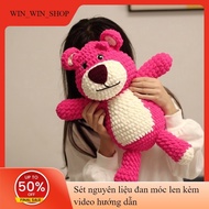 (With video Instructions) DIY Cute Strawberry Bear Crochet Material Set - Meaningful Handmade Gift