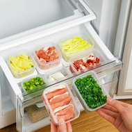 Food Storage Box Portable Refrigerator Freezer Organizers Box Sub-Packed Fruit Meat Onion Ginger Kitchen Storage Box