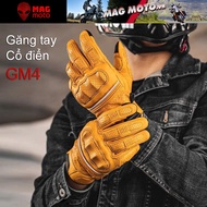 Motorcycle gloves - Classic style GM4 motor protective gloves - Genuine Motowolf