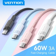 Vention 60W Type C Cable USB C To USB C Cable PD Fast Charger 3A Support QC4.0 PD4.0 Data Cable For 