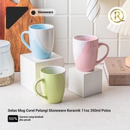 ROSTIA Rainbow Stoneware Ceramic Mug 11oz 350ml Plain Mug Coffee Mug