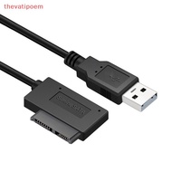 [thevatipoem] PzzPss USB 2.0 To Mini Sata II 7+6 13Pin Adapter Converter Cable For Laptop CD/DVD ROM