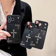 Retro Cross DIY phone cases for iphone 18 Pro Max 17 Pro Max 16 Pro Max 15 Pro Max 14 Pro Max i14 13