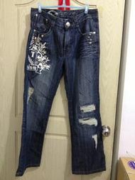 【二手雜貨舖】Big Train深藍色墨達人品牌牛仔褲 $1000 [FN50514-4]
