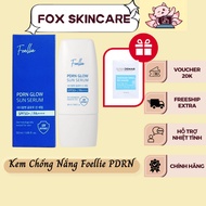 Foellie PDRN Glow Sun Serum Sunscreen, SPF 50+ PA + + + Sunscreen Restores, Protects, Moisturizes The Skin