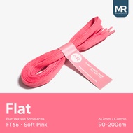 MR Shoelaces FT66 Soft Pink (Light Pink Soft) Flat Waxed Shoelaces 6-7mm 80cm 90cm 100cm 120cm 150cm