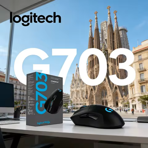 Logitech G703 HERO Wireless Gaming Mouse 25600 DPI Lightspeed Compatible with-POWERPLAY Ready+G102/G