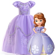 MQATZ ชุดคอสเพลย์เด็กผู้หญิงชุดเด็กกระโปรงเจ้าหญิงลูกไม้ชุดงานวันเกิด BX1627 2-10ปี