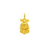 CHOW TAI FOOK 999 Pure Gold Pendant - Zodiac Rabbit: Happy &amp; Lucky R31444