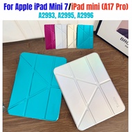 For Apple iPad Mini 7 Apple iPad mini (A17 Pro) 8.3" A2993, A2995, A2996 Leather Case Y-Folding Flip